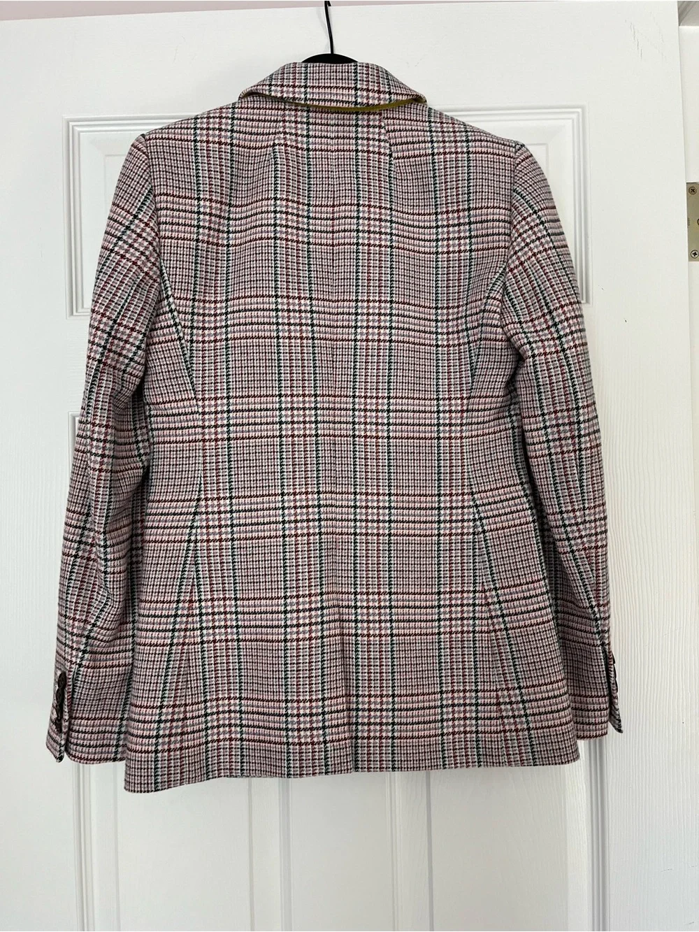 J.Crew Like New Parke Blazer Ivory Plaid Italian Wool AQ234 Size 00
